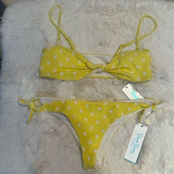 Beach Bunny Yellow Polka Dot Bikini - Picture 5 of 8